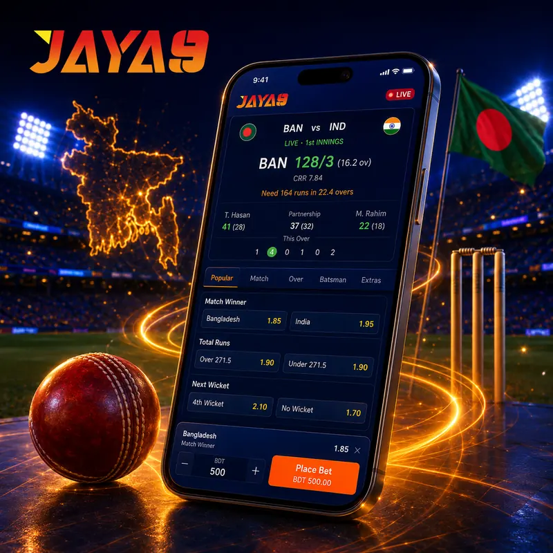 Jaya9 live cricket betting for Bangladesh users